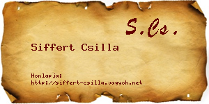Siffert Csilla névjegykártya