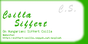 csilla siffert business card